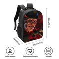thumbnail image 2 of Horror Freddy Krueger Backpacks 16 Inch Lightweight Casual Bookbags Travel Daypack Bookbags for Camping Hiking, 2 of 6