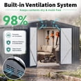 thumbnail image 3 of AECOJOY 12' x 12' Outdoor Storage Shed with Lockable Door Patio Metal Garden Storage Building in Dark Gray for Outside, 3 of 6