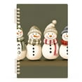 thumbnail image 7 of FORMRS 1-Subject Spiral Notebook 8" x 5" College Ruled 60 Refillable Sheet A5 Hard Cover, Cute Snowmen, 7 of 7