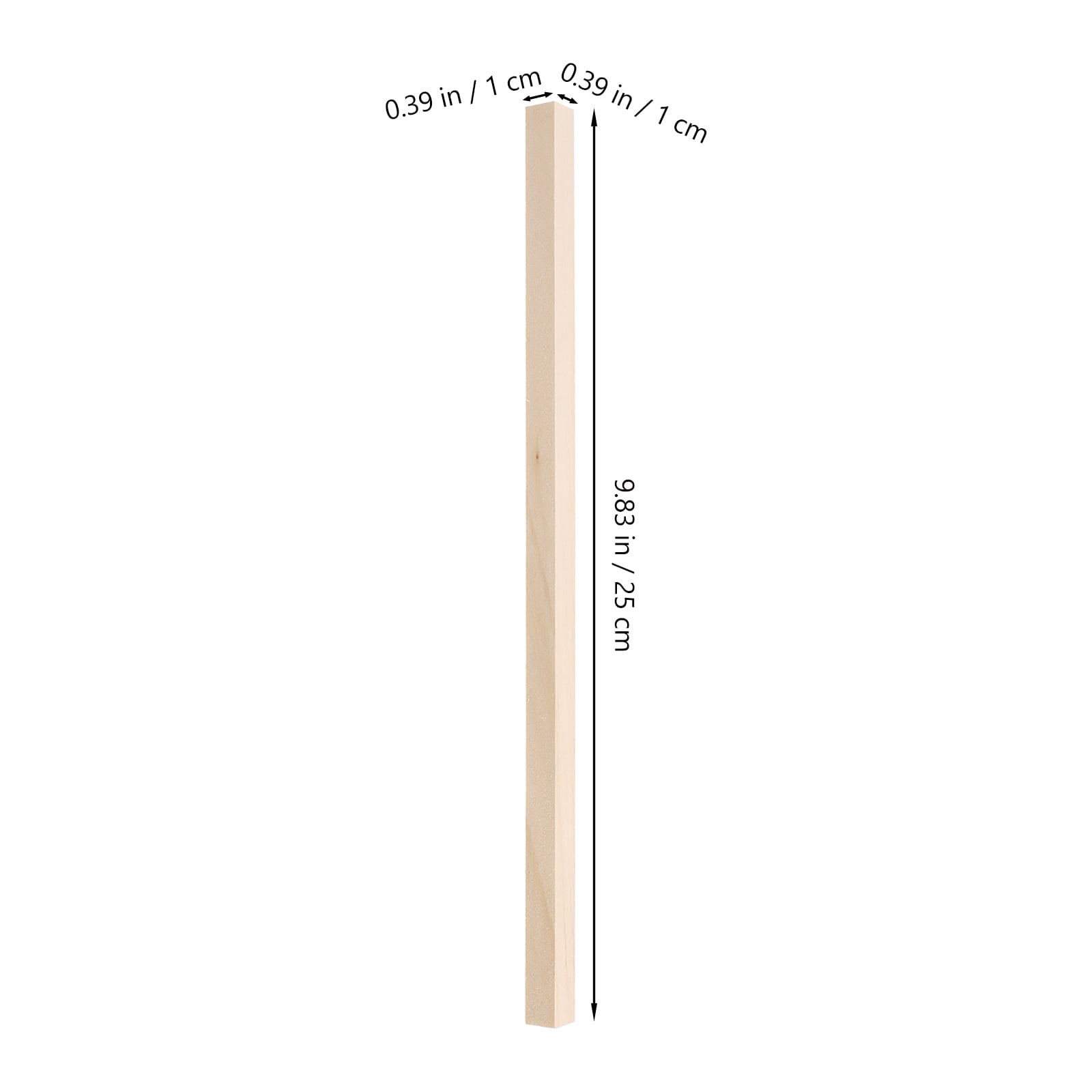 WRISTBIQUE 60Pcs Wood Dowel Rods for Crafts and Projects, Beige Wooden Dowels for Home, Art, and Hobby Use