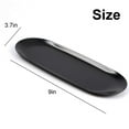 thumbnail image 4 of YAMUZONG 2 Pcs Stainless Steel Oval Tray for Food Aromatherapy Black, 4 of 7