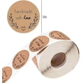 thumbnail image 2 of 500pcs Kraft Handmade With Love Stickers Round Handmade Adhesive Stickers Label Roll Baking Sticker Self-adhesive Label For Gifts, Crafts Or Diy Proje, 2 of 5