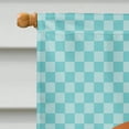 thumbnail image 3 of Carolines Treasures BB8136CHF English Lop Rabbit Blue Check Canvas House Flag, 3 of 4