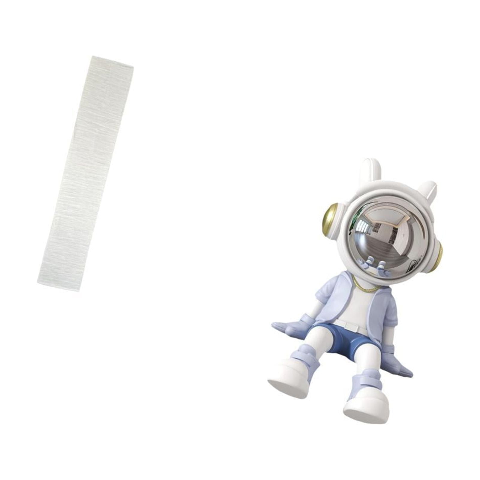 Floor Lamp Shade Astronaut Statue Desktop Figurine Paper Resin Material for Living Room Office Shelf Decoration