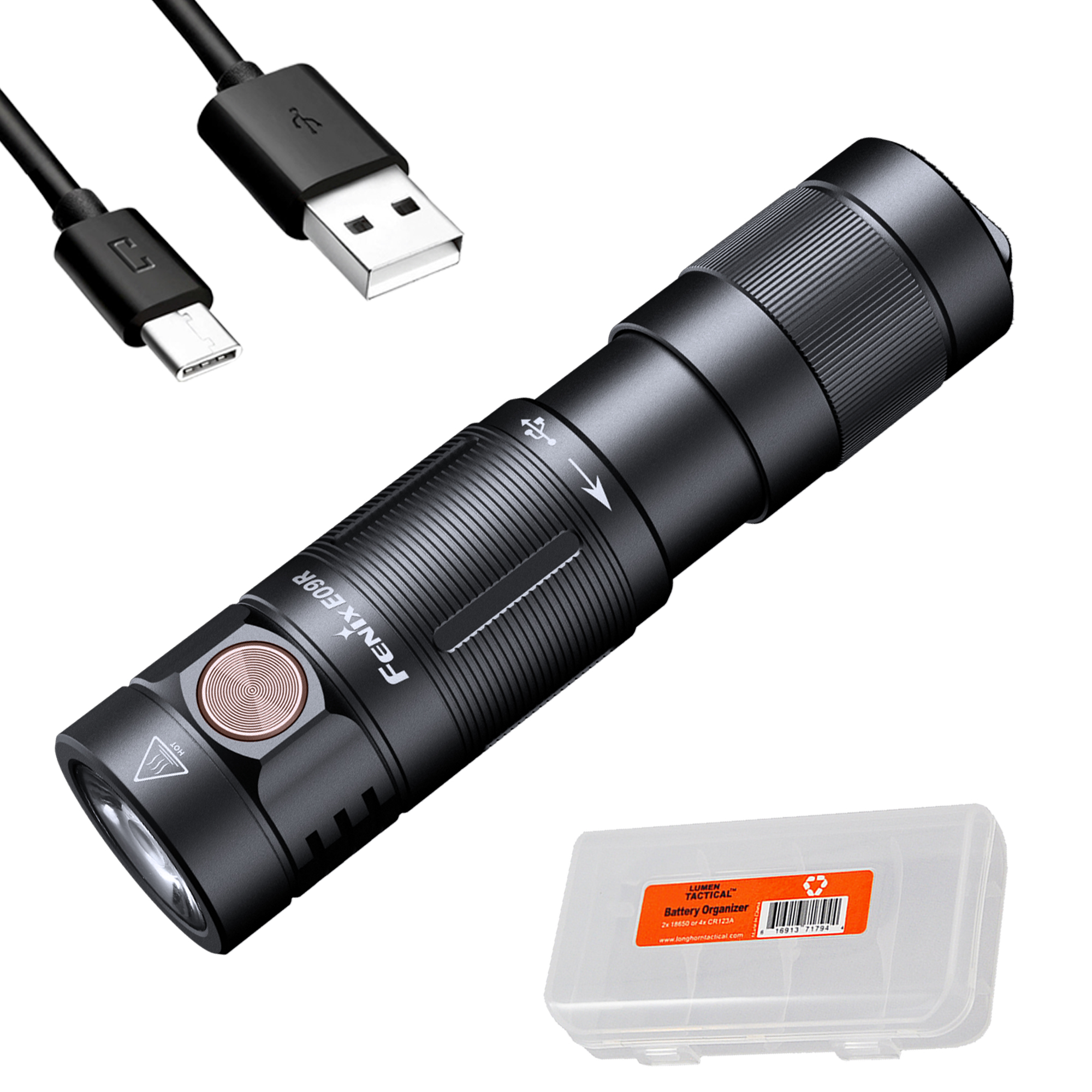 E09R 600 Lumen USBC Rechargeable Keychain Flashlight