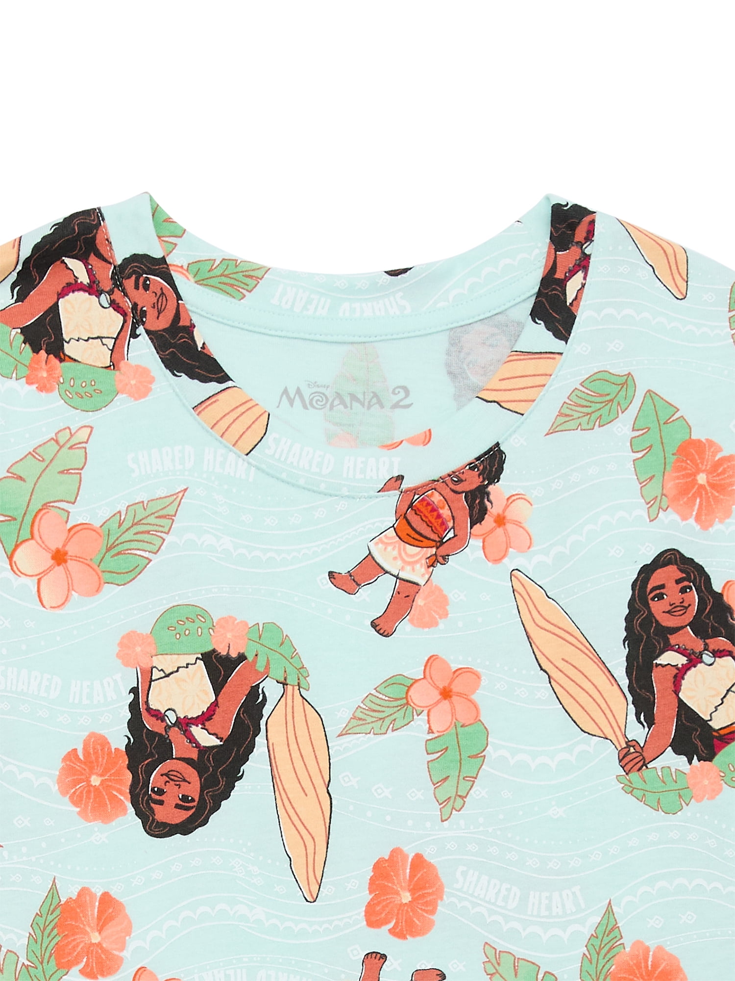 Moana Girls Dress with Short Sleeves, Sizes XS-L
