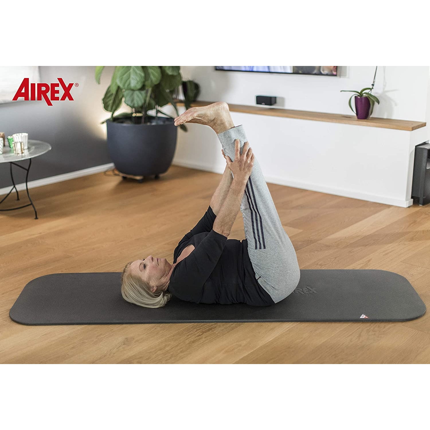 Airex Exercise Mat for Yoga, Physical Therapy, Rehabilitation, Balance & Stability Exercises - Available in Multiple Colors & Sizes - Coronella 200, Black