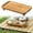 A, variant on Modern Wooden Display Stand Entrance Storage Tray High Footed HolderforHome Decoration Stand Decorative Tray, Modern Wooden Serving Tray, Elevated Footed Display Stand, 28*10.5*3.5CM