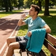 thumbnail image 4 of HOZVOMI Portable Sweat-Absorbent Fitness Towel with Irregular Texture Lightweight Microfiber Design Perfect for Gym Yoga Running Outdoor Sports, 4 of 6