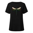 thumbnail image 4 of Mujeres moda Casual impresión camisas manga corta suelta Tee Tops túnica blusa Fridja ghk465, 4 of 4