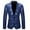 Blue, variant on Yaoyar Mens Casual Floral Print Blazer Dress Slim Fit Prom Party Host Stage Dress Suit Jacket for Men Blue S