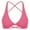 Pink, variant on IWRICH Sports Bras for Women Open Back Workout Gym Bra Padded Medium Impact Yoga Tops with Adjustable Back Straps Rose Gold XL