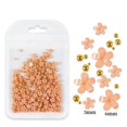 thumbnail image 1 of Bolsa de joyería con flores de cinco pétalos para decoración de uñas Joyería de flores acrílicas blancas y rosas con cuentas de oro y plata Flor de resina, 1 of 6