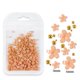 thumbnail image 1 of Bolsa de joyería con flores de cinco pétalos para decoración de uñas Joyería de flores acrílicas blancas y rosas con cuentas de oro y plata Flor de resina, 1 of 6
