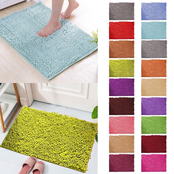 Bath Rug Mat, Thick Soft Absorbent Chenille, Quick Dry Microfiber Mats, Rubber Backing, Machine Washable Shower Floor Rugs, Bathroom Bathmat Home Decor Accessories 40*60cm 1Pcs