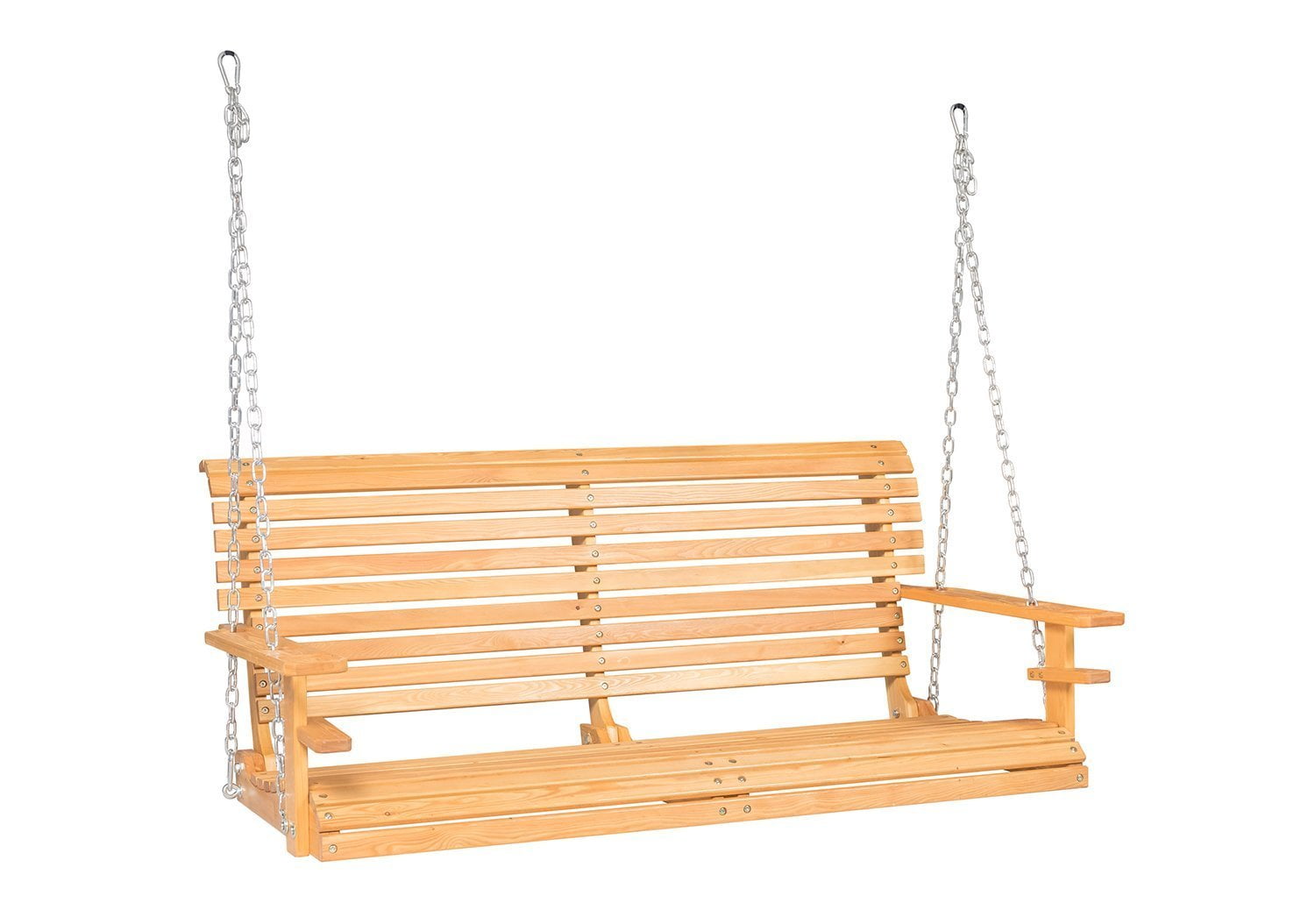 Buy-Hive 5ft Porch Swing Chair Patio Hanging Bench Deck Courtyard Seat Wooden w/Hanging Chains