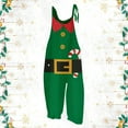 thumbnail image 2 of Bmisegm Combinaison à Bretelles Imprimé de Noël Tendance pour Femmes Col Rond Quatre Vêtements de Noël Vert P, 2 of 3