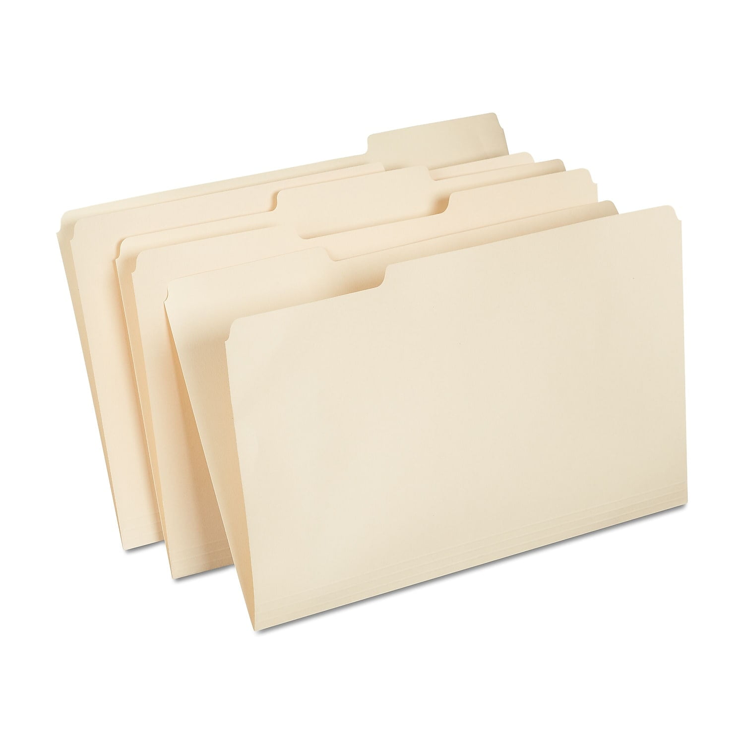 Staples Manila 3-Tab File Folders Legal Assorted Position 100/Box TR56680