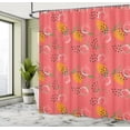 thumbnail image 5 of Ambesonne Fruit Art Shower Curtain, Repeated Exotic Mango, 69"Wx75"L, Coral Marigold Fern Green, 5 of 5