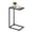 Grey-1PC, variant on C Shaped End Table, Side Table for Sofa/Couch, Slide Under Couch Table with Metal Frame, Small TV Tray Table for Living Room/Bedroom, White