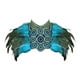 thumbnail image 2 of Chal de plumas artificiales para disfraz de cosplay para cóctel de Año Nuevo Azul, 2 of 9