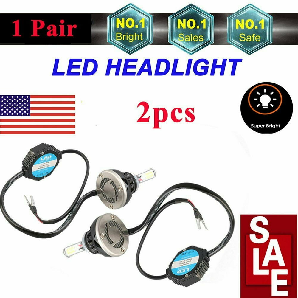 1Pair LED Headlight Conversion Kit Bulbs 100W 10000LM Car Lamp White