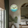thumbnail image 3 of Wall Clock Silent Non-Ticking Wooden Clocks Battery Operated 14 Inch Rustic Beach Style Decorative for Kitchen Bathroom Bedroom, 3 of 7
