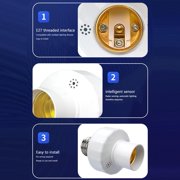 Motion Sensor E27 Light Bulb Socket Adapter