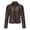 Coffee, variant on Dealovy Womens Cropped Leather Jackets Casual Motorcycle Jacket Button down Coat Outerwear
