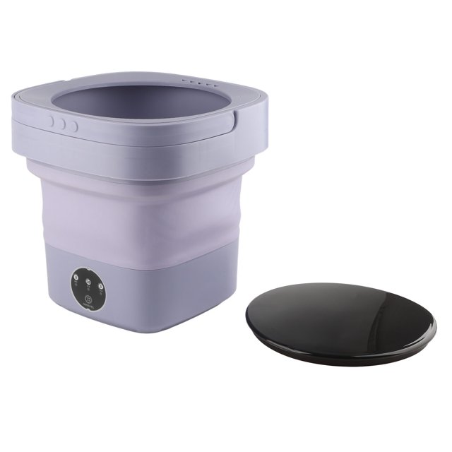 Machine à Laver Portable Pliable, Drainage Automatique, Capacité de 6,5l, Lavage Simulé à la Main, Lavage Classifié, Adapté pour Appartement, Lessive, Camping, RV, Voyage