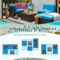 thumbnail image 6 of LACOO 5 Pieces Patio Sectional Set PE Rattan All-Weather Conversation Set with Table Blue 83" L x 55" W X 25" H, 6 of 7