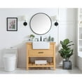 thumbnail image 6 of Elegant Decor Clement 36" Aluminum MDF Single Bathroom Vanity in Natural Wood, 6 of 8