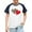 #0186-Navy, variant on hengsof Children and Girls Clothing Love Printed Short Sleeve Round Neck Tops Color Block Tops