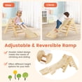 thumbnail image 4 of Patiojoy 5-in-1 Triangular Set of 3 Baby Climbing Toys w/ Triangular Climber Arch Ramp Rocker Indoor Outdoor Playground Wood Climbing Set Natural, 4 of 7