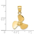 thumbnail image 3 of FB Jewels 14K Yellow Gold Propeller Pendant, 3 of 3