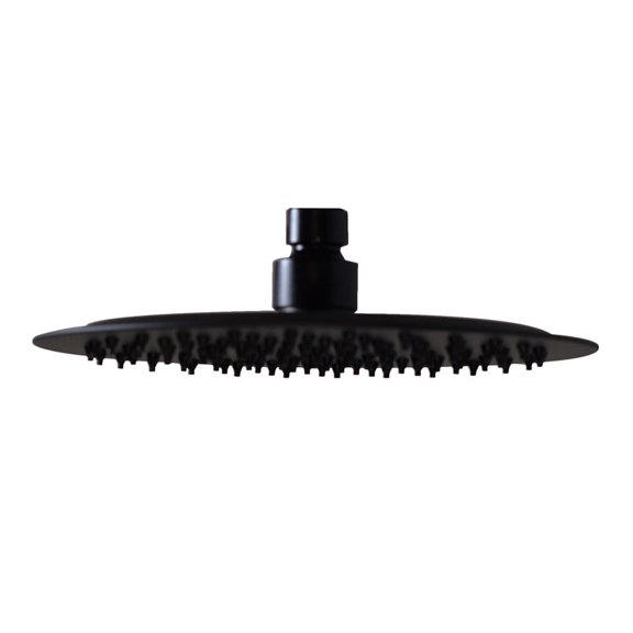 Westbrass SHR8-62 8" Round Thin High Pressure Rainfall Shower Head, Matte Black