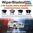 thumbnail image 2 of 2017 Lincoln Navigator Beam Wiper Blades Wipers w/1yr Warranty (Set of 2), 2 of 5