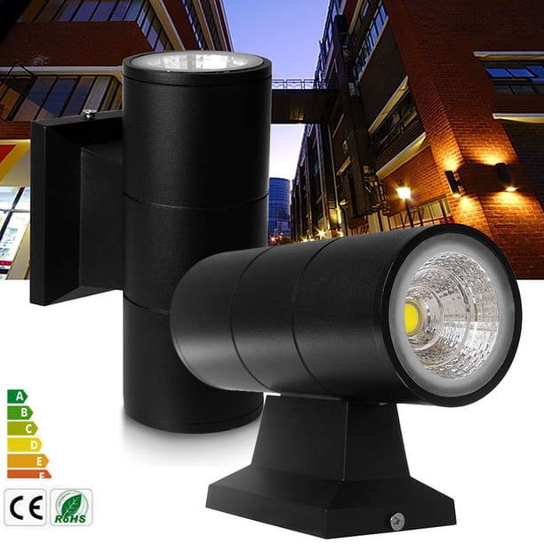 Lámpara De Pared Led Cob De 6W, Candelabro De Pared De Cilindro Arriba Y Abajo, Resistente Al Agua, Ip65, Blanco Cálido, Ca 85-265V Para Jardín De Pasillo Cateissary HA025406-01