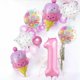 thumbnail image 5 of Globos de helado para decoración de fiestas, globo rosa número 1, 5 of 7