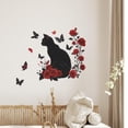 thumbnail image 1 of Pegatina negro para despegar y pegar, decoración romántica para hogar, calcomanía pared DIY para baño, TV, fondo, sofá,, 1 of 8