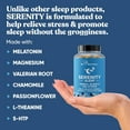 thumbnail image 4 of Serenity Sleep Natural Sleep Aid – Potent Blend of Magnesium, Valerian Root and Melatonin – Natural Sleep Aid – Non-Habit-Forming Way to Relax and Get a Good Night’s Sleep – 60 Vegan Soft Caps, 4 of 8