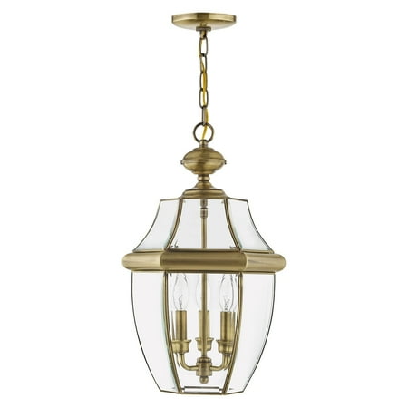 Livex Lighting Monterey Outdoor Chain Hang in Antique Brass