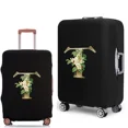 thumbnail image 1 of Luggage Cover Protective Suitcase Trolley Case Dust Cover 18 To 28 Inch Golden Flower Series Pattern Elastic Travel Protective 8Golden flower T S, 1 of 6