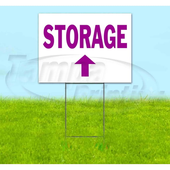 Storage Up (18" x 24") Yard Sign, Includes Metal Step Stake