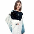 thumbnail image 4 of Starry Polar Bear Translucent Chiffon Yarn Silk Scarf - Light Breathable Material - 180*73 Size - Elegant and Stylish Accessory for Women, 4 of 6