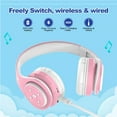 TRAHOOKids Bluetooth Headphones 85db/110db Volume Limit Wireless/Wired