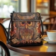 thumbnail image 3 of Tutolipy Mandala Owl Art Sling Bag Women Messenger Bag, Water-Resistant Lightweight Satchel Bag Delicate UV Lines for Daily Storage Travel, 3 of 7