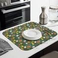 thumbnail image 3 of Pioneer Flower Floral Print Pattern Kitchen Dish Drying Mat 1 Pack, Ultra Absorbent Microfiber Drainer Mat, 16"x18", 3 of 6