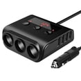 thumbnail image 1 of Encendedor de Auto TR12 con Evaporador Triple y Pantalla de Voltaje de Interruptor 4 USB Encendedor de Auto 120W Cargador, Negro, 1 of 5