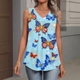 thumbnail image 5 of LWavelet Women's Asymmetrical Button Detail Sleeveless Blouse – Linen Blend Casual Work Top Army Green M, 5 of 6